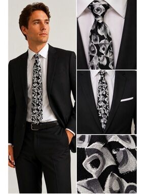 METROPOLIS Abstract Silk Tie